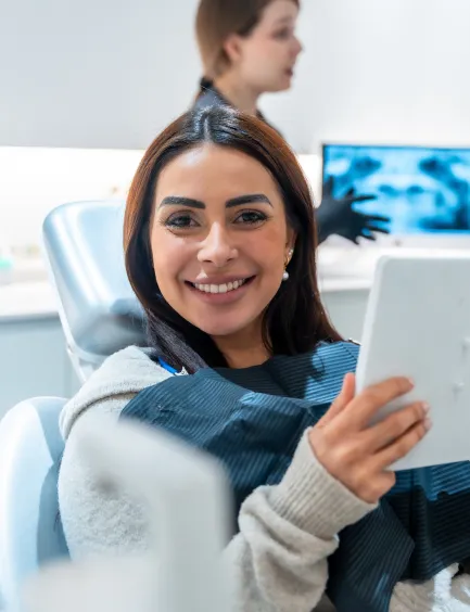 Patient receiving dental care